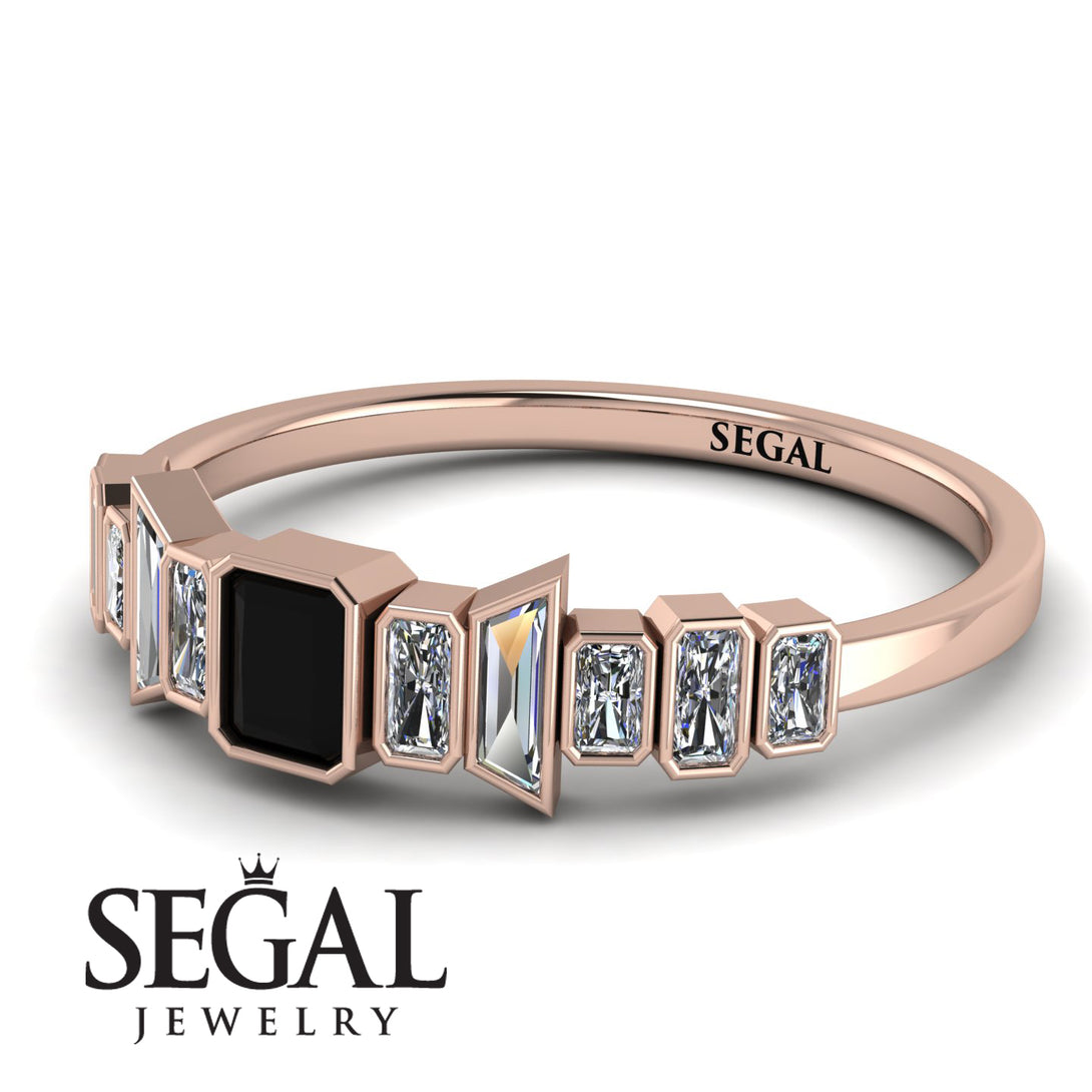 Emerald Black Diamond Mix Band - Valerie No. 8