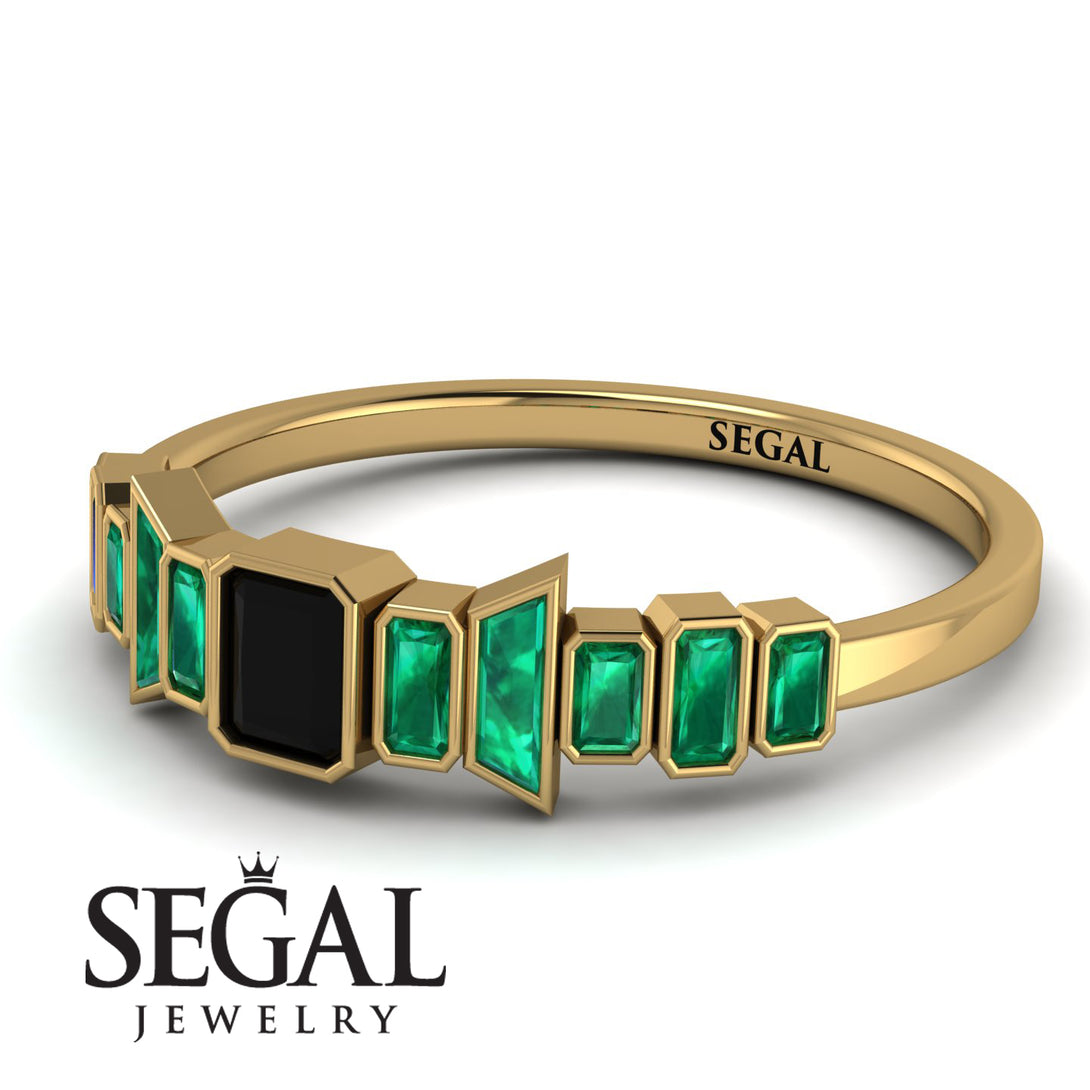 Emerald Black Diamond Mix Band - Valerie No. 22