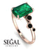Emerald Cut Emerald Ring With Bezel - Alina No. 35 image 2