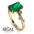 Emerald Cut Emerald Ring With Bezel - Alina No. 4 image 2