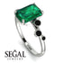 Emerald Cut Emerald Ring With Bezel - Alina No. 36
