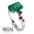 Emerald Cut Emerald Ring With Bezel - Alina No. 51 image 2