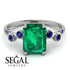 Emerald Cut Emerald Ring With Bezel - Alina No. 66 image 10