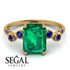 Emerald Cut Emerald Ring With Bezel - Alina No. 64