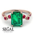 Emerald Cut Emerald Ring With Bezel - Alina No. 50