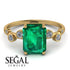 Emerald Cut Emerald Ring With Bezel - Alina No. 4 image 10