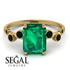 Emerald Cut Emerald Ring With Bezel - Alina No. 34
