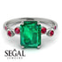 Emerald Cut Emerald Ring With Bezel - Alina No. 51 image 10