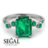 Emerald Cut Emerald Ring With Bezel - Alina No. 21