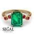 Emerald Cut Emerald Ring With Bezel - Alina No. 49