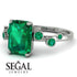 Emerald Cut Emerald Ring With Bezel - Alina No. 21 image 3