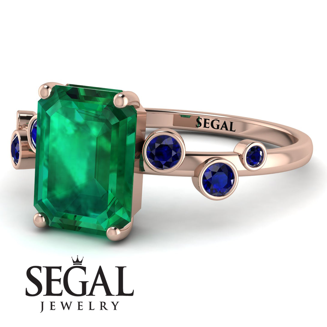 Emerald Cut Emerald Ring With Bezel - Alina No. 65