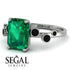 Emerald Cut Emerald Ring With Bezel - Alina No. 36 image 3