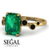 Emerald Cut Emerald Ring With Bezel - Alina No. 34 image 3