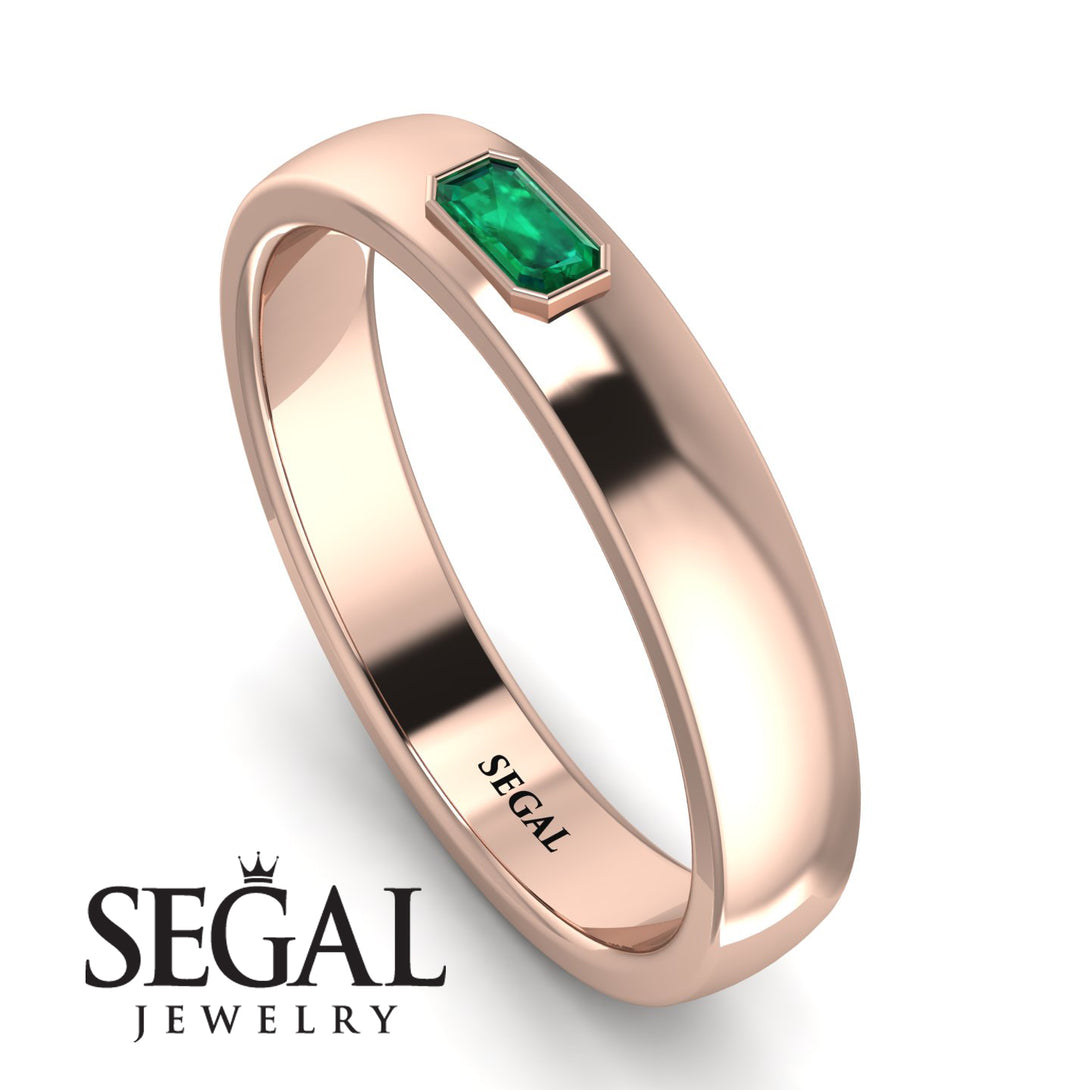 Emerald Cut Emerald Band - Londyn No. 5
