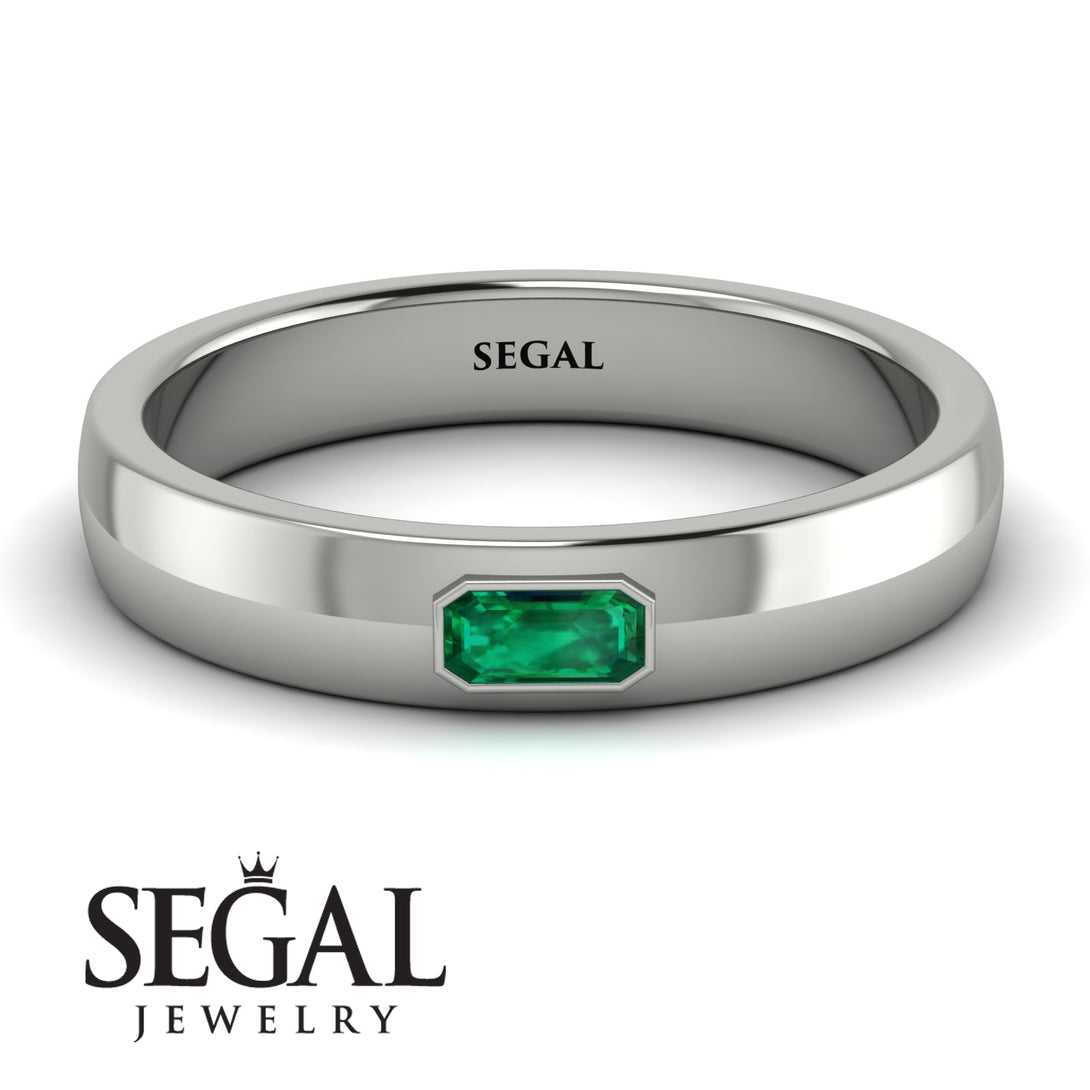 Emerald Cut Emerald Band - Londyn No. 6