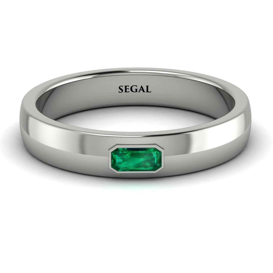 Emerald Cut Emerald Band - Londyn No. 6