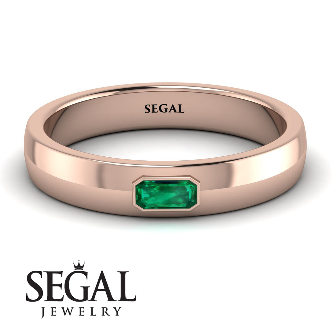 Emerald Cut Emerald Band - Londyn No. 5