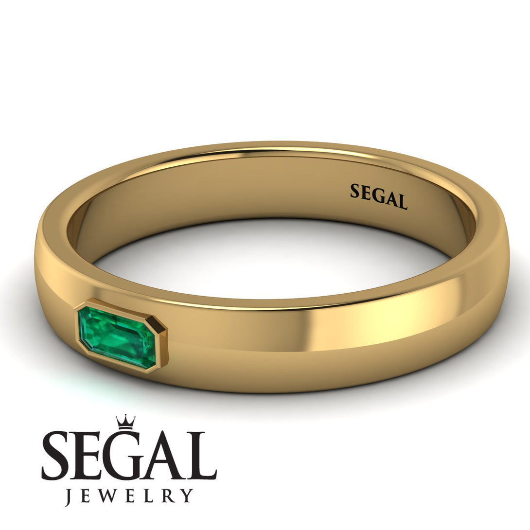 Emerald Cut Emerald Band - Londyn No. 4