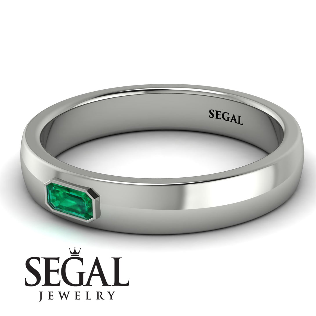 Emerald Cut Emerald Band - Londyn No. 6