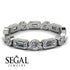Emerald Cut Diamond Bezel Eternity Ring - Genevieve No. 3 image 2
