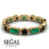 Emerald Cut Emerald Bezel Eternity Ring - Genevieve No. 34 image 2