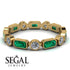 Emerald Cut Emerald Bezel Eternity Ring - Genevieve No. 4 image 2
