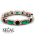 Emerald Cut Emerald Bezel Eternity Ring - Genevieve No. 35 image 2