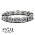Emerald Cut Diamond Bezel Eternity Ring - Genevieve No. 3 image 3