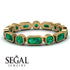 Emerald Cut Emerald Bezel Eternity Ring - Genevieve No. 19 image 3