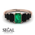 Emerald Cut Emerald Geometrical Ring - Briella No. 35 image 15