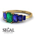 Emerald Cut Emerald Geometrical Ring - Briella No. 64