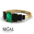 Emerald Cut Emerald Geometrical Ring - Briella No. 34 image 2