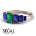 Emerald Cut Emerald Geometrical Ring - Briella No. 65