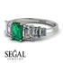 Emerald Cut Emerald Geometrical Ring - Briella No. 6