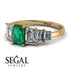 Emerald Cut Emerald Geometrical Ring - Briella No. 4