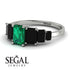 Emerald Cut Emerald Geometrical Ring - Briella No. 36