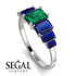 Emerald Cut Emerald Geometrical Ring - Briella No. 66
