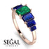 Emerald Cut Emerald Geometrical Ring - Briella No. 65