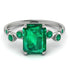Emerald Cut Emerald Ring With Bezel - Alina No. 21
