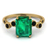 Emerald Cut Emerald Ring With Bezel - Alina No. 34