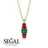 Emerald Cut Emerald Stairs Necklace - Briella No. 49 image 8