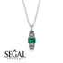 Emerald Cut Emerald Stairs Necklace - Briella No. 6 image 8