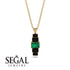 Emerald Cut Emerald Stairs Necklace - Briella No. 34 image 8