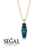 Emerald Cut Emerald Stairs Necklace - Briella No. 65 image 8