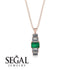 Emerald Cut Emerald Stairs Necklace - Briella No. 5
