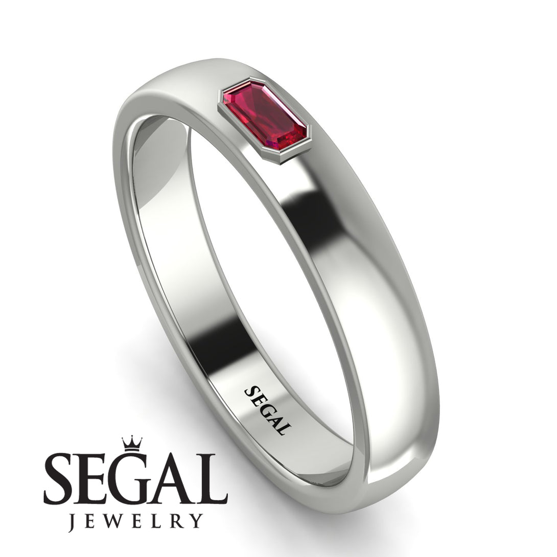 Emerald Cut Ruby Band - Londyn No. 12