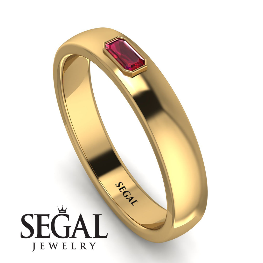 Emerald Cut Ruby Band - Londyn No. 10