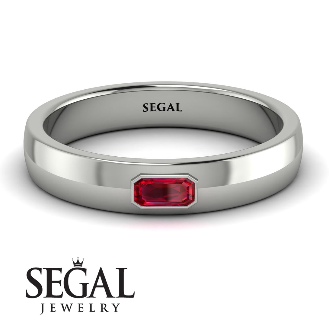 Emerald Cut Ruby Band - Londyn No. 12