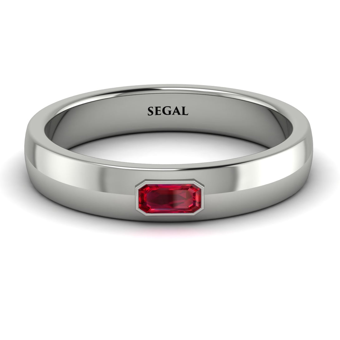 Emerald Cut Ruby Band - Londyn No. 12